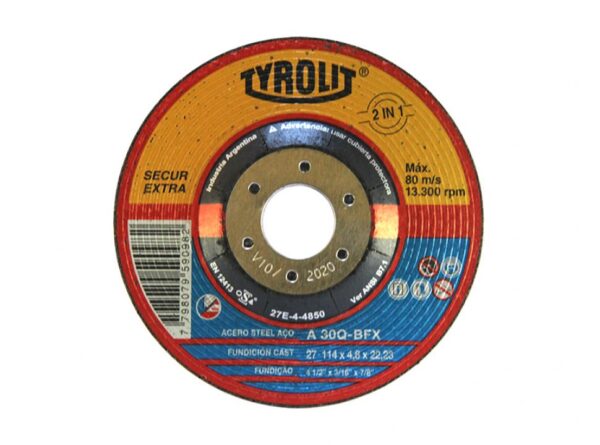 Disco de desbaste Tyrolit 114X4.8X22 27E-4-4850