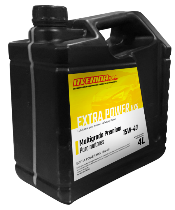 Aceite Extra Power HX5 15W-40 x4lts Marca Avenida