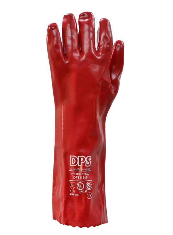 Guante DPS PVC Rojo Industrial Largo DPS31545