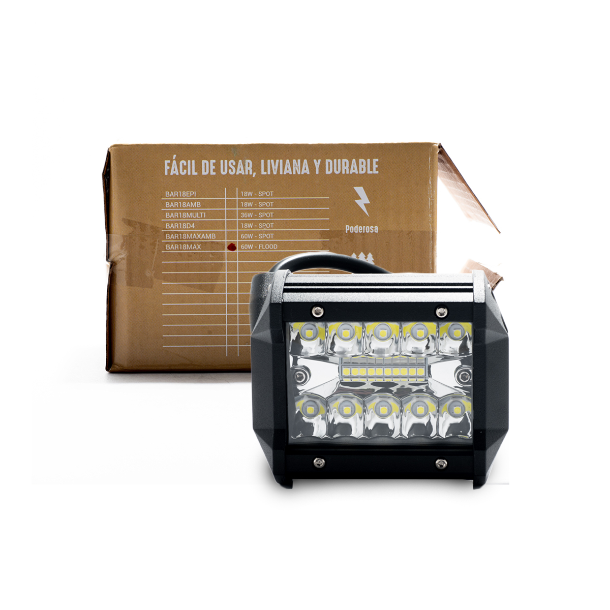 Faro Led 18W C/Tira Display 3030 Smd Bar18Max