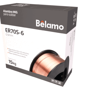 Alambre MIG para soldar ER70S 0.9mm x15kg Belamo