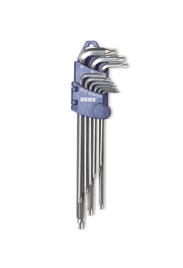 Juego de Llave Bremen Torx En L X9 Ud.Larga Cod 4159