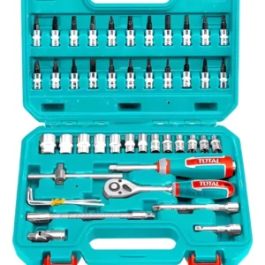Set Llave y Bocallaves 46 Pcs 1/4" INDUSTRIAL TOTAL THT141462