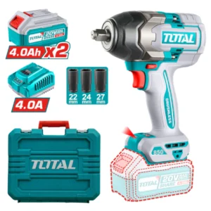 Llave De Impacto 20v Brushless 850nm cargador Baterias TOTAL TIWLI2085-4 V2VILI251