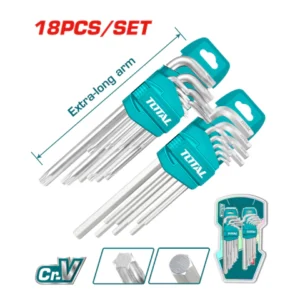 Set Llaves Hexagonales Largas 9 Pcs INDUSTRIAL TOTAL THT106192