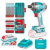 Kit Atornillador de Impacto 285Nm + 2 Sets de Accesorios INDUSTRIAL TOTAL TOSLI250784-4 TAIKAI2S